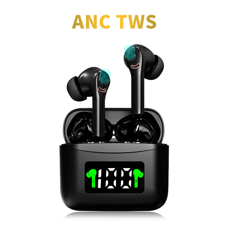 ENC ANC TWS J5 auriculares inalámbricos 5,0 reducción activa de ruido auriculares deportivos impermeables Control táctil auriculares de música de sonido Hifi